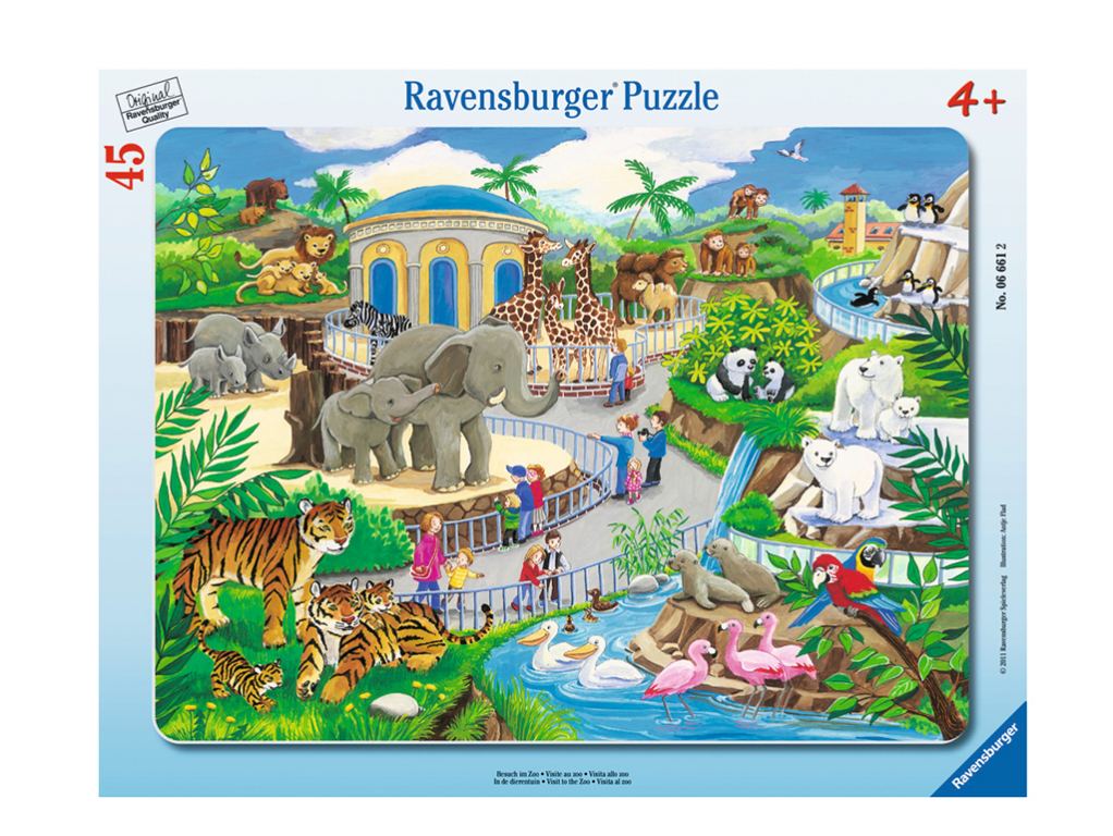 Puzzle Návšteva v ZOO 45 dielikov