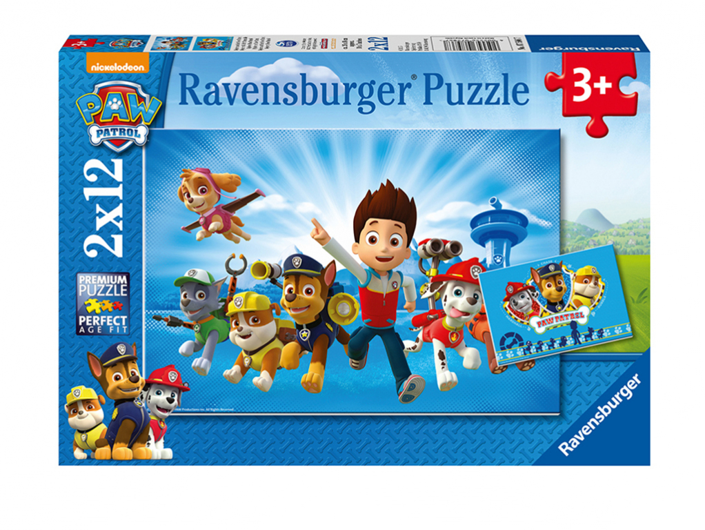 Puzzle Labková patrola 2x12 dielikov