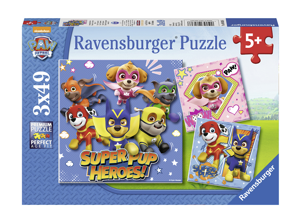 Puzzle Labková Patrola: Super pup heroes 3x49 dielikov