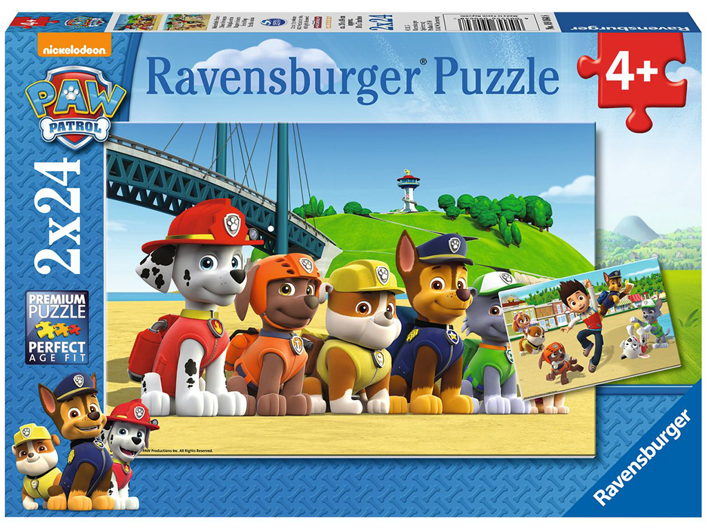Puzzle Labková Patrola: Stateční psy 2x24 dielikov