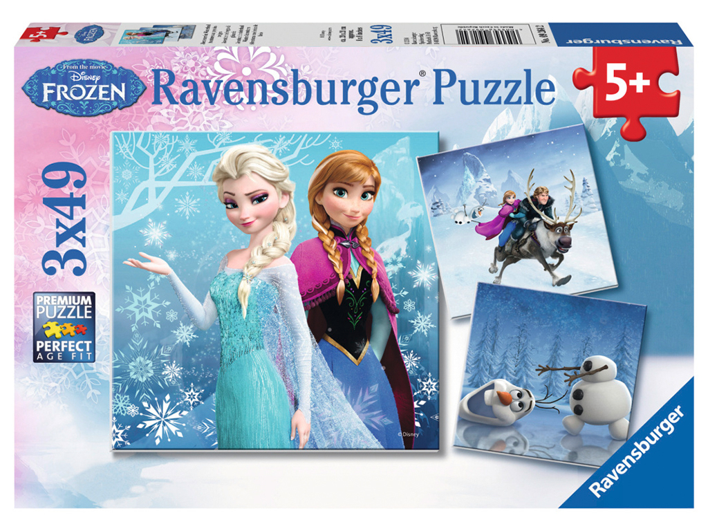 Puzzle Ľadové kráľovstvo 3x49 dielikov