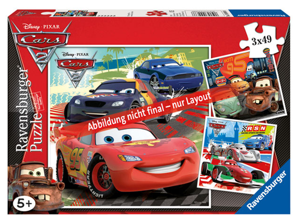 Puzzle Cars 2 3x49 dielikov