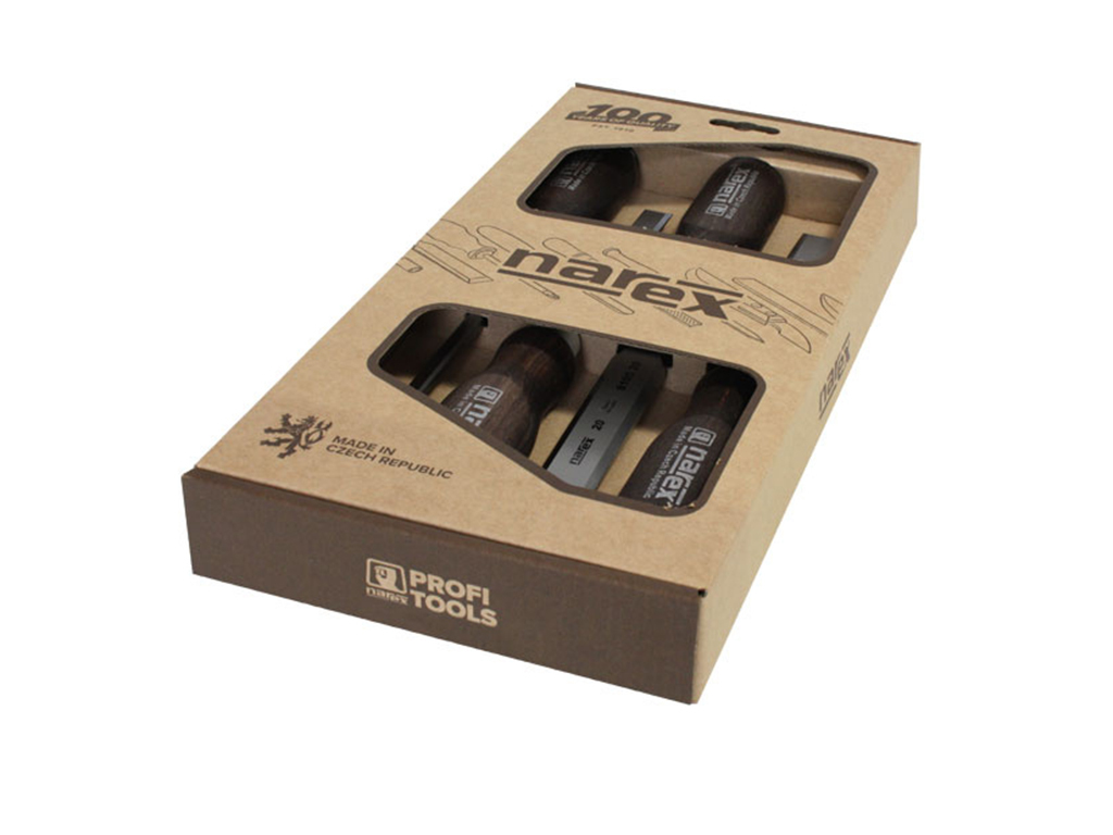 Sada plochých dlát s morenou rukoväťou, WOOD LINE PROFI, Narex