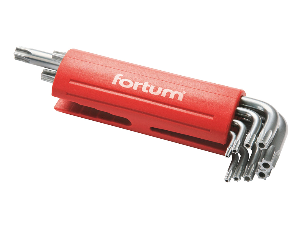 Sada TORX security kľúčov, TT10-50, 9 dielov, FORTUM