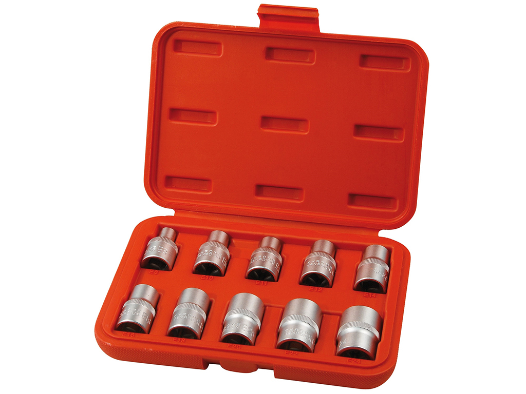 Sada nástrčných hlavíc 1/2", vnútorný TORX, 10 dielov, EXTOL PREMIUM