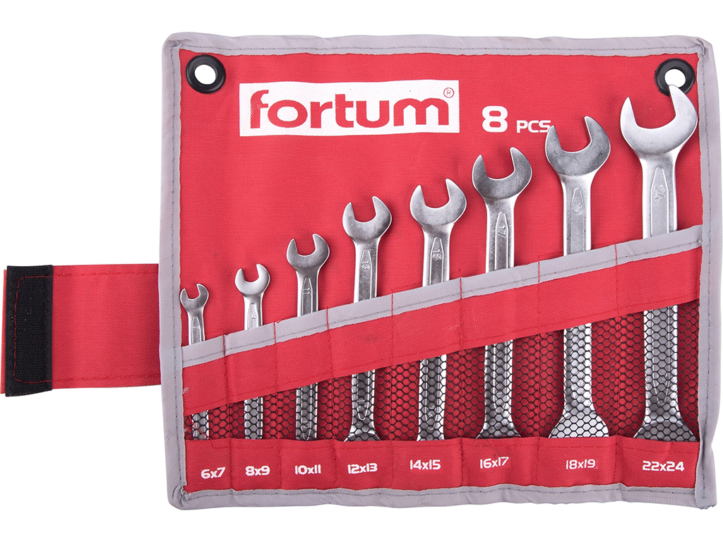 Sada plochých kľúčov, 6-24 mm, 8 dielov, FORTUM