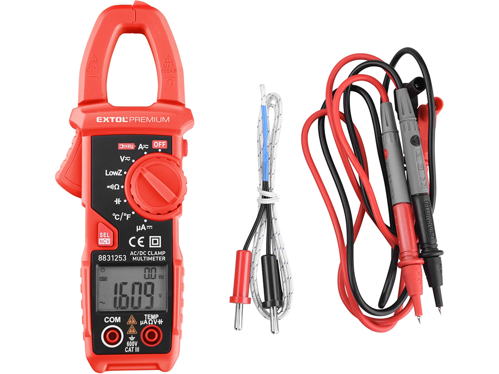 Multimeter digitálny, kliešťový, EXTOL PREMIUM