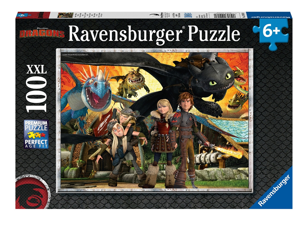 Puzzle Ako vycvičiť draka: Dračí priatelia 100 XXL dielikov