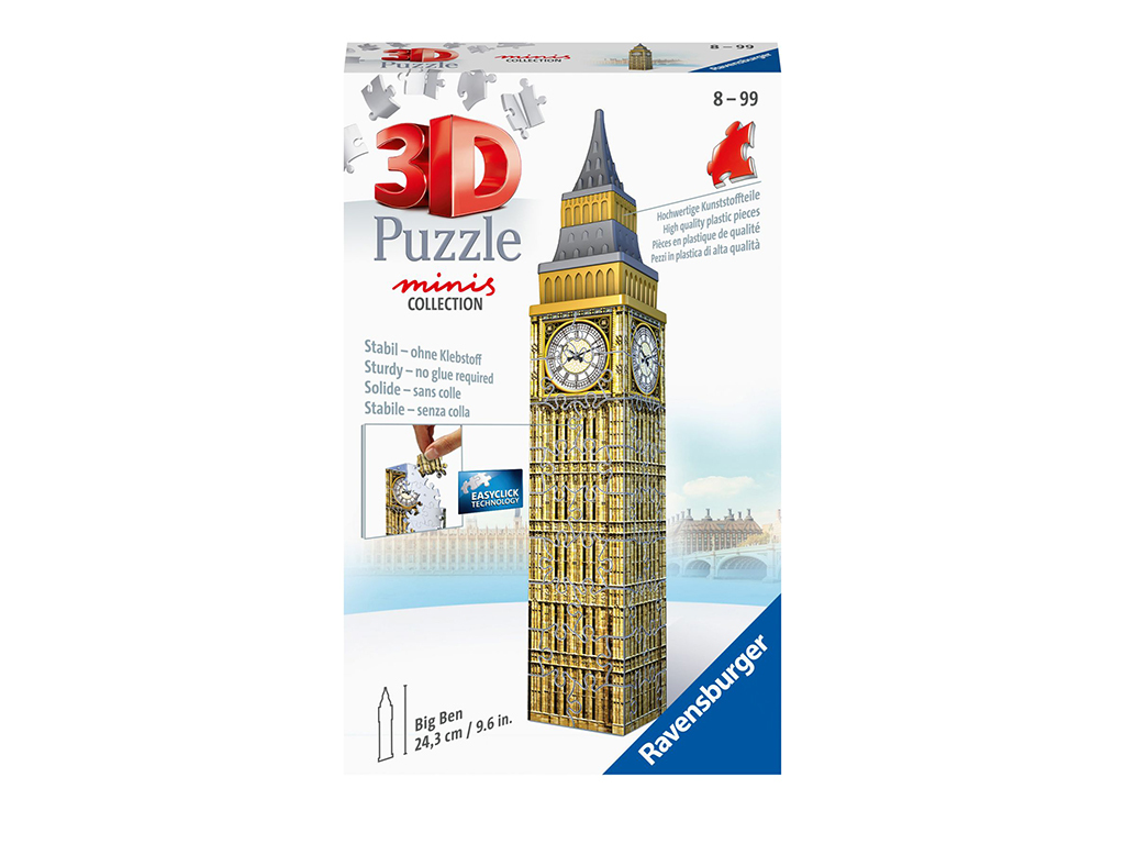 3D puzzle Mini budova - Big Ben 54 dielikov