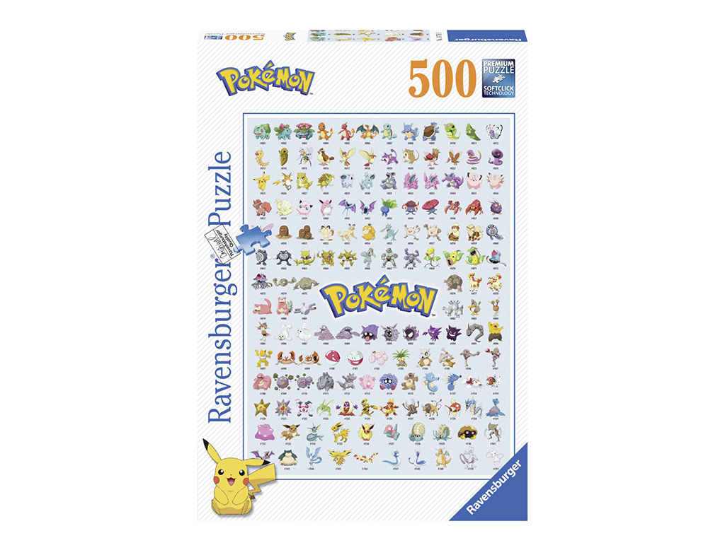 Puzzle prvých 151 Pokémonov 500 dielikov