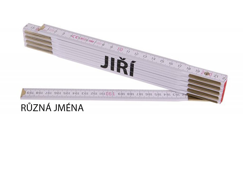 Meter skladací s menom
