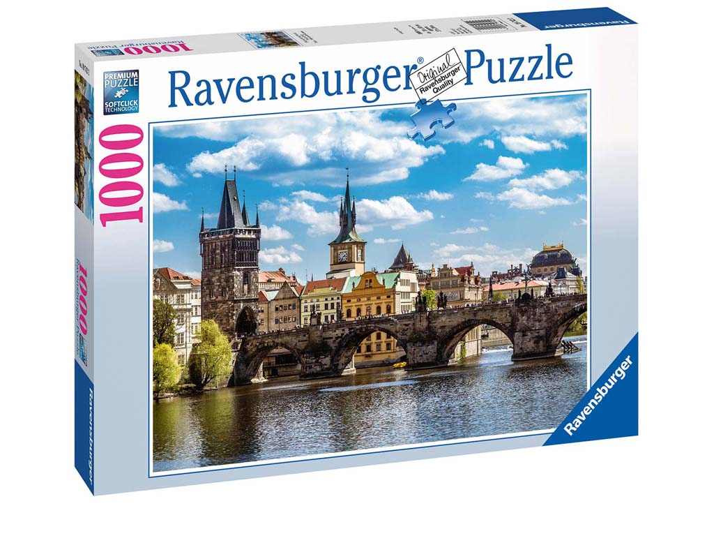 Puzzle Praha: Pohľad na Karlov most 1000 dielikov