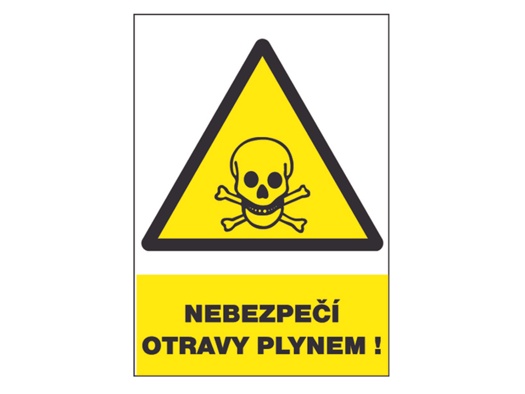 Tabuľka bezpečnostná - Nebezpečenstvo otravy plynom!