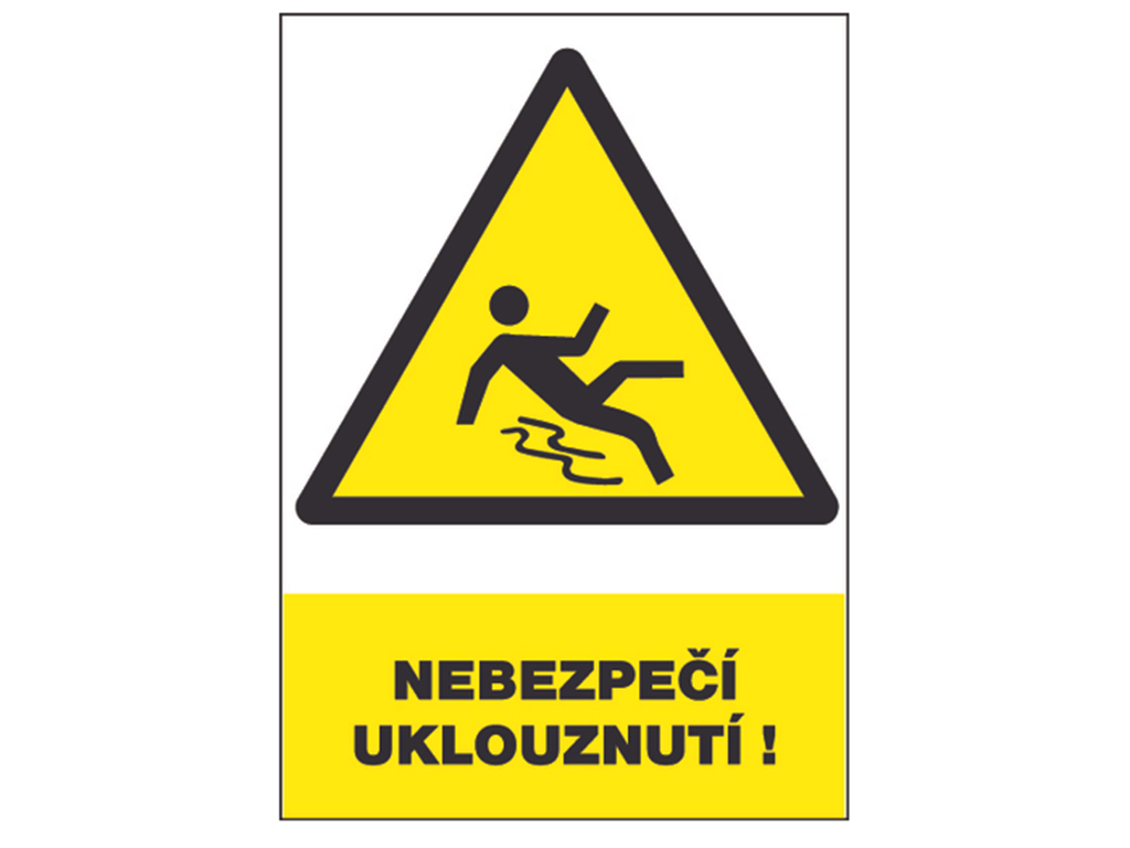 Tabuľka bezpečnostná - Nebezpečenstvo pošmyknutia