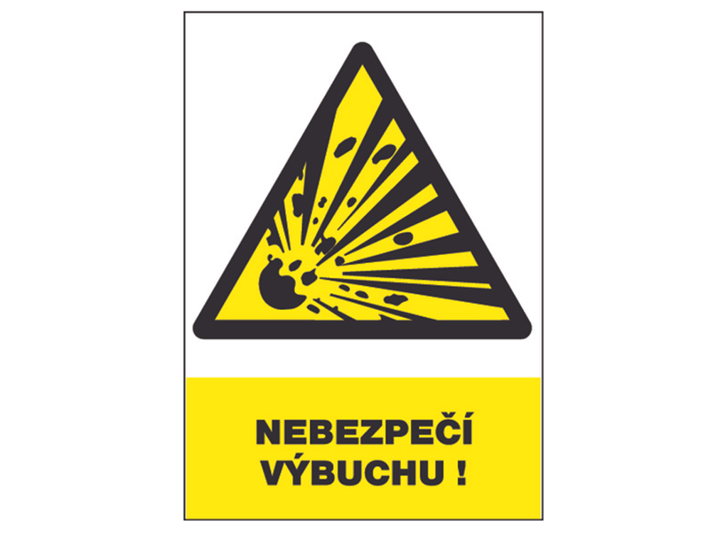 Tabuľka bezpečnostná - Nebezpečenstvo výbuchu