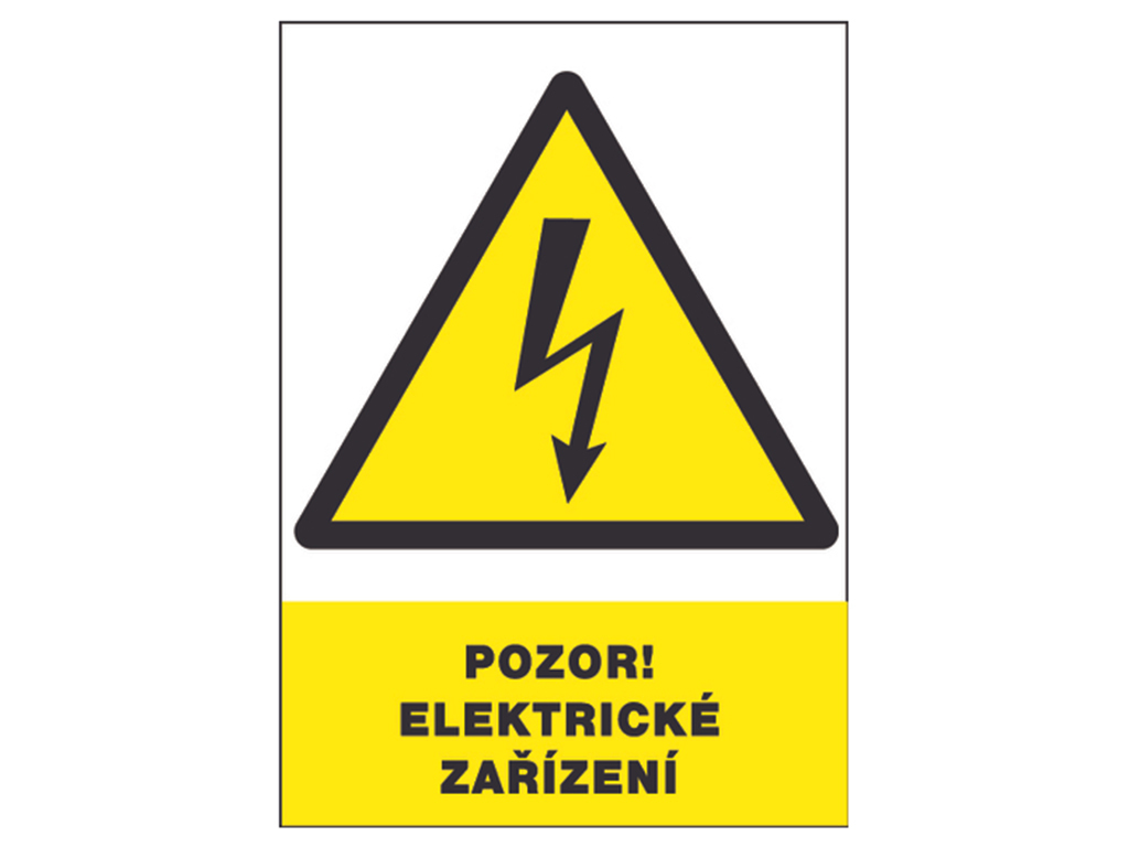 Tabuľka bezpečnostná - Pozor! Elektrické zariadenie