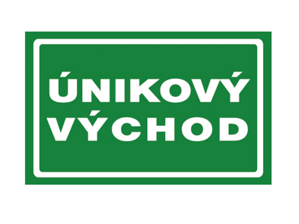 Tabuľka bezpečnostná - Únikový východ
