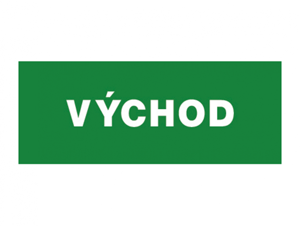 Tabuľka bezpečnostná - Východ