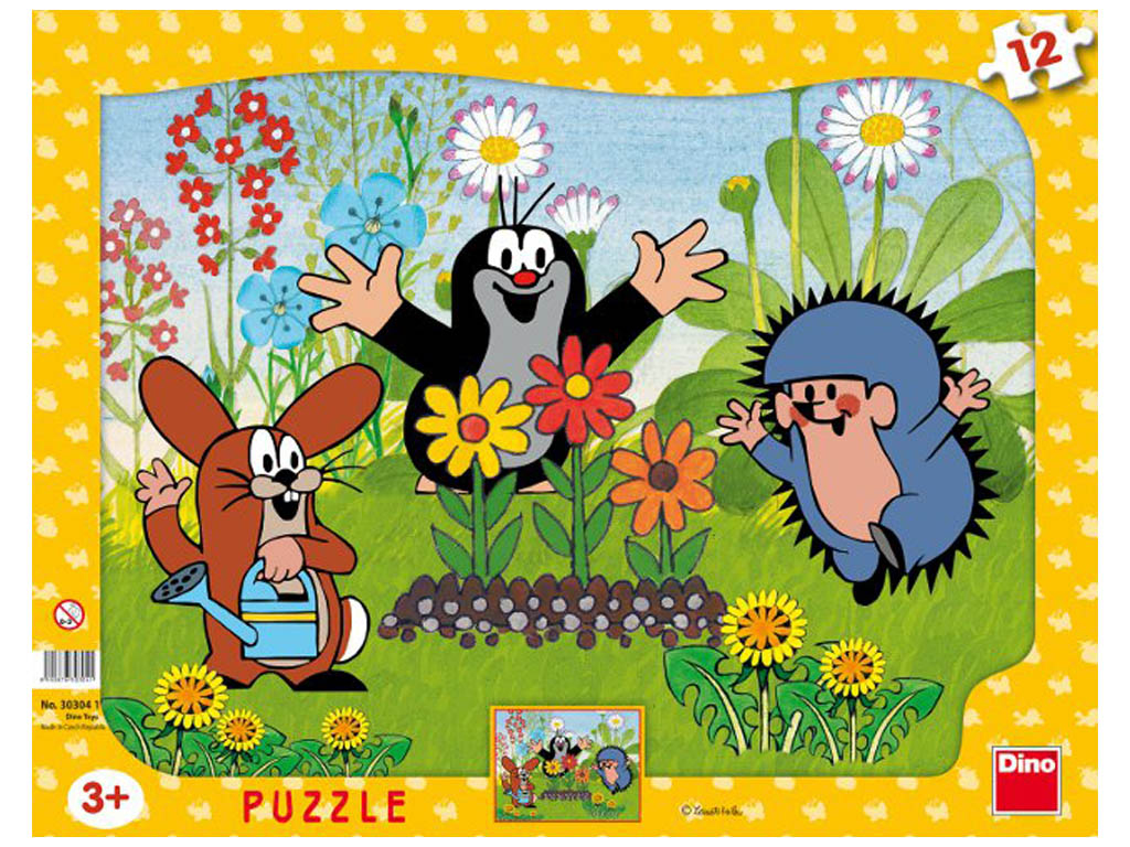 Puzzle Krtko záhradník 12 dielikov