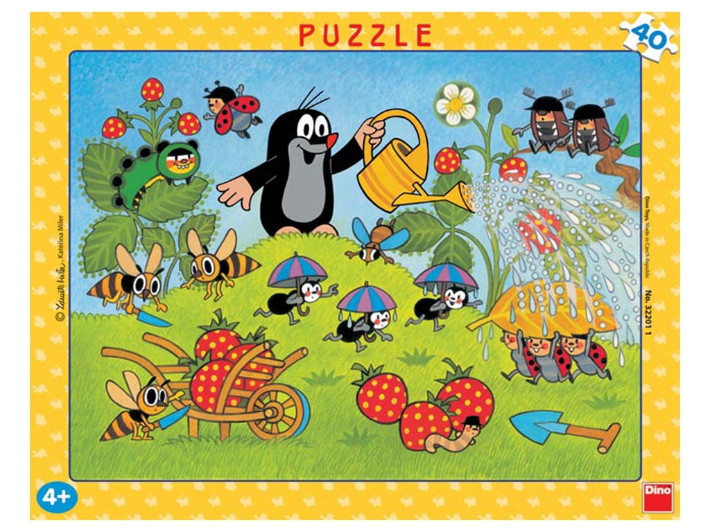 Puzzle Krtko v jahodách 40 dielikov