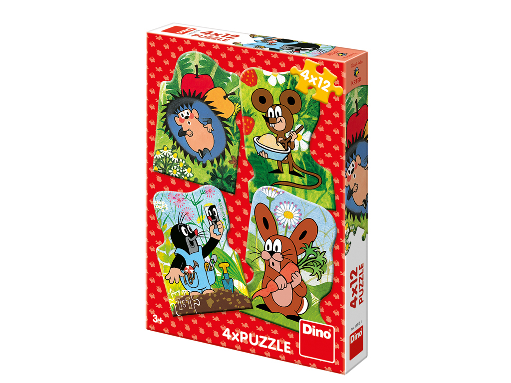 Puzzle Krtko s priateľmi 4x12 dielikov