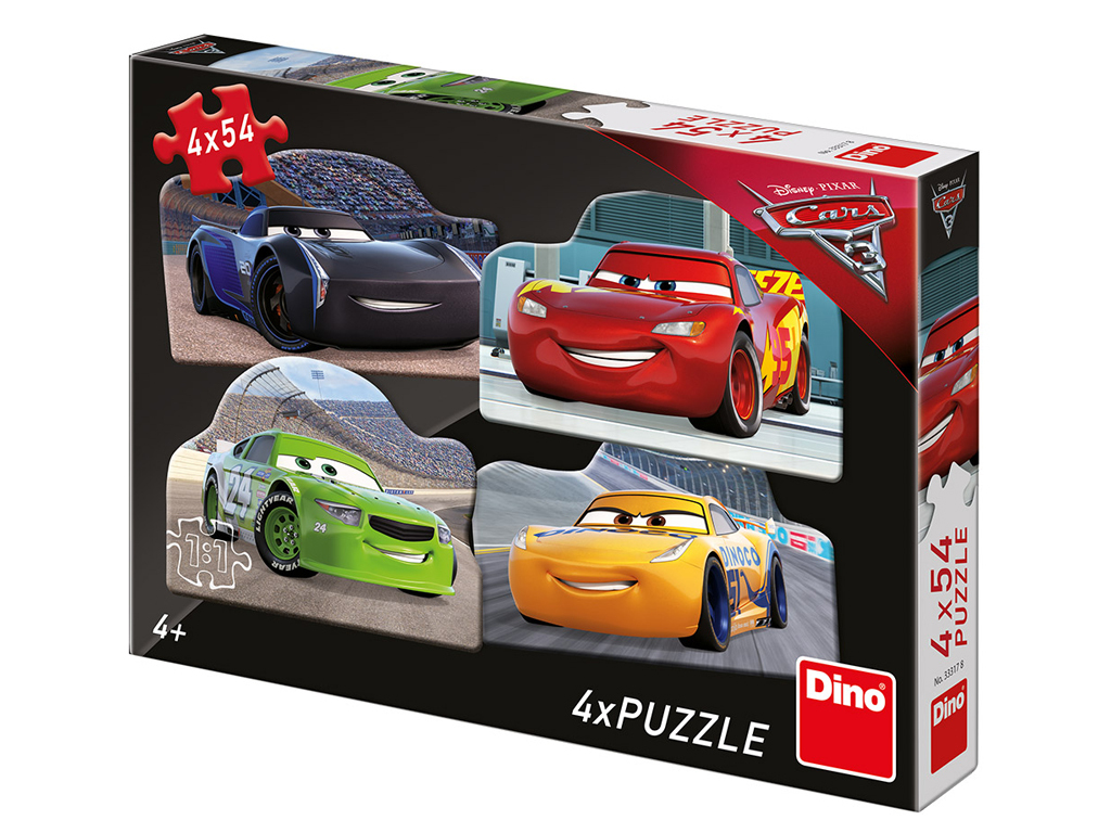 Puzzle Disney Cars 3: Rivali 4x54 dielikov