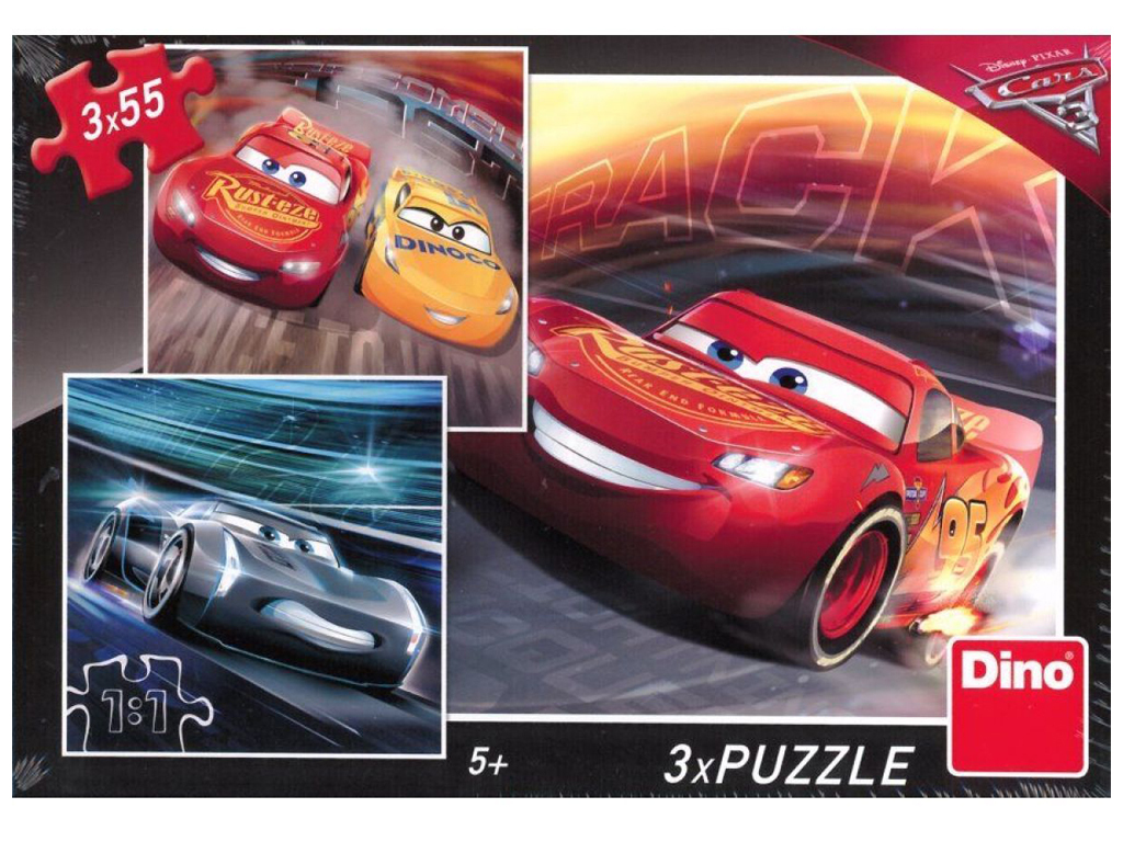Puzzle Disney Cars 3: Tréning 3x55 dielikov