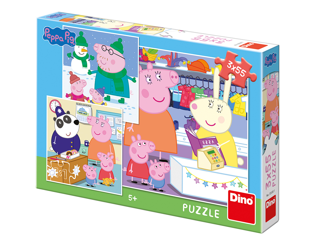 Puzzle Peppa Pig: Veselé popoludnie 3X55 dielikov