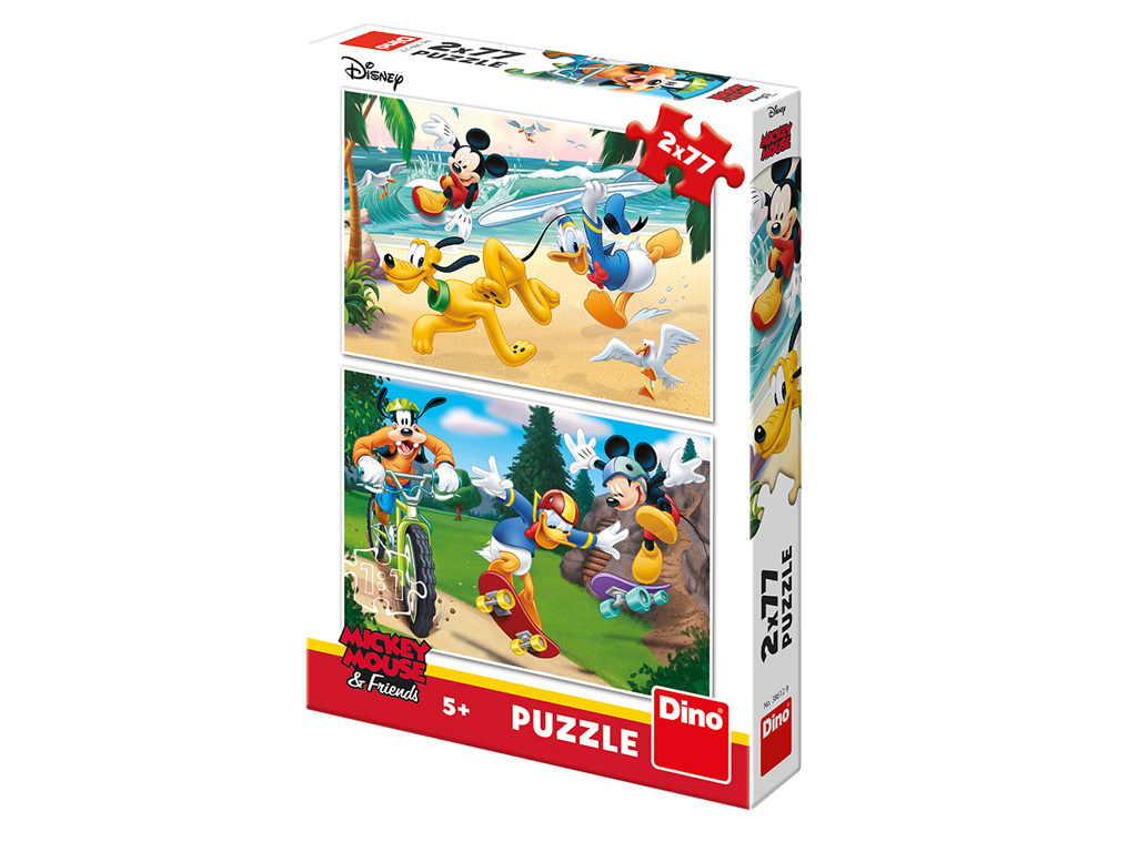 Puzzle Disney Mickey športuje 2x77 dielikov