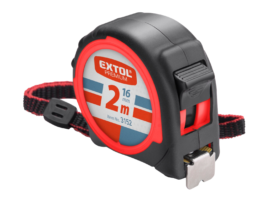 Meter zvinovací, gumový obal, EXTOL PREMIUM
