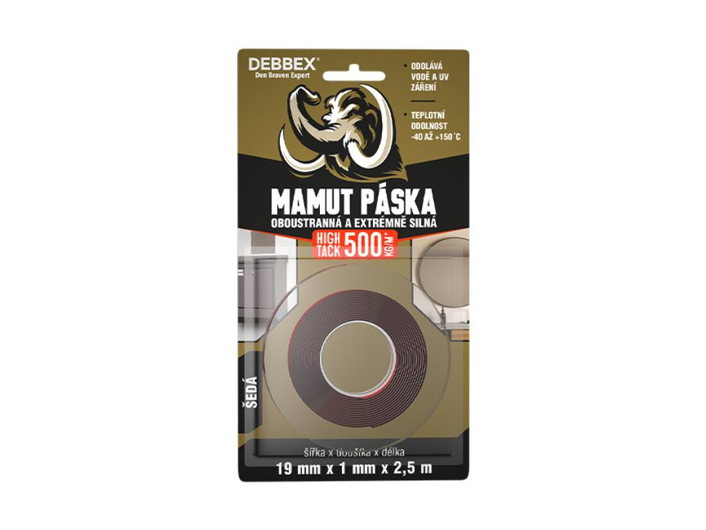 Páska obojstranná a extrémne silná, MAMUT PÁSKA HIGH TACK
