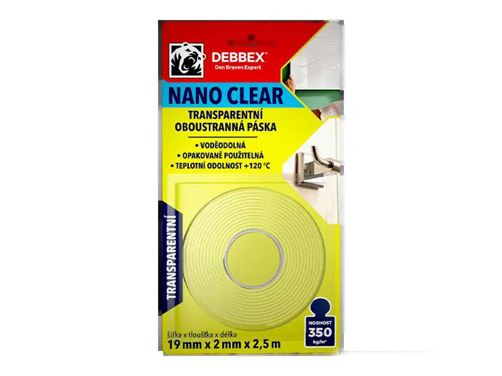 Páska transparentná obojstranná NANO CLEAR, Den Braven