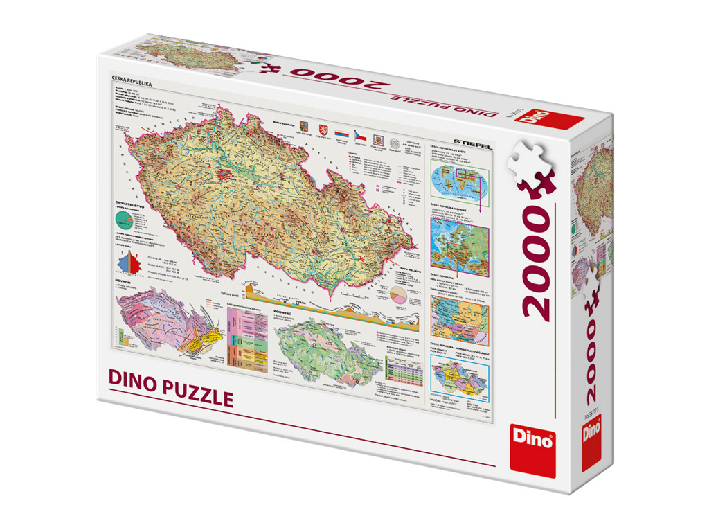 Puzzle Mapy Českej republiky 2000 dielikov