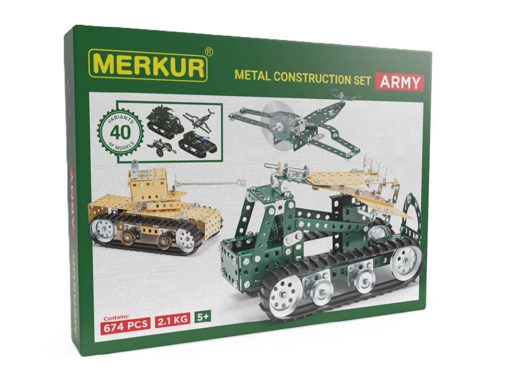 Merkur stavebnica Army Set, 674 dielov