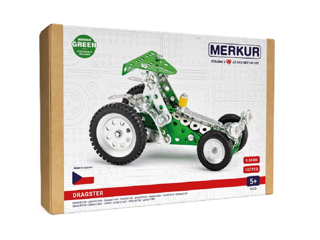 Merkur stavebnica 052 - dragster, 137 dielov