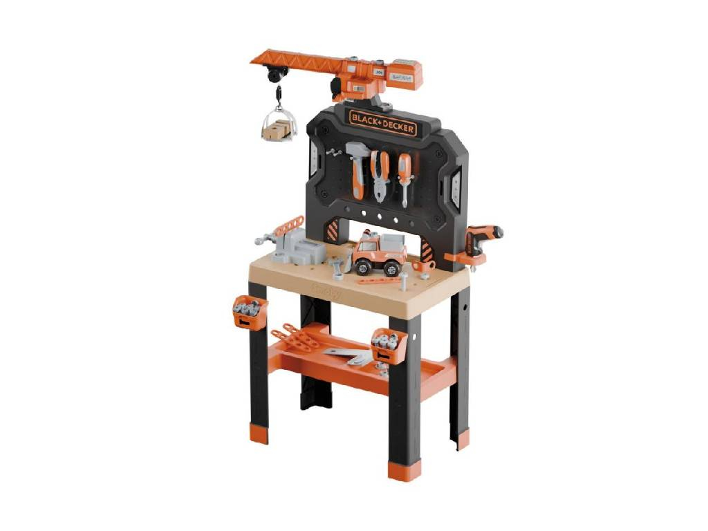 Black & Decker Veľká detská pracovná dielňa so žeriavom