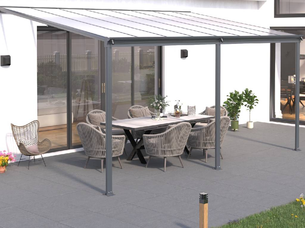 Pergola hliníková k stene, LanitPlast WALL FSX
