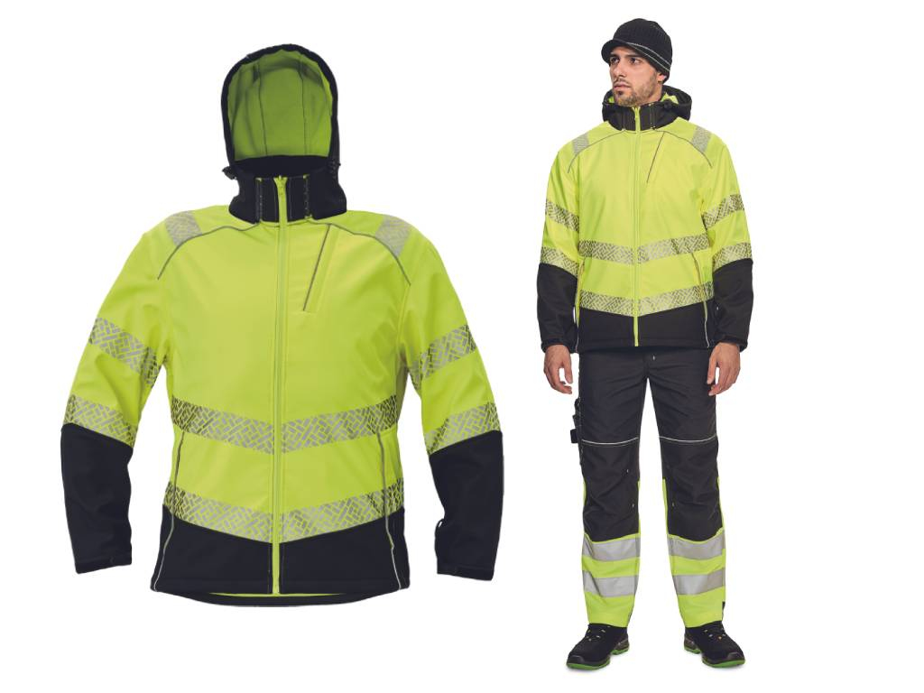 Bunda pracovná softshellová KNOXFIELD PROFI HV, CERVA