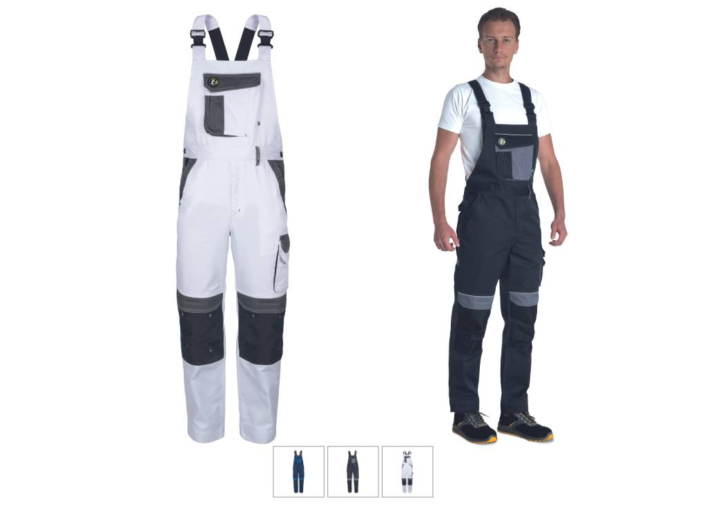 Nohavice pracovné s náprsenkou MAX ECO STRETCH, CERVA