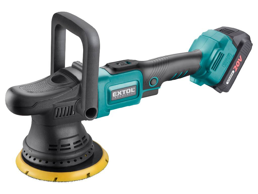 Leštička orbitálna aku BRUSHLESS SHARE20V, 150 mm, EXTOL INDUSTRIAL