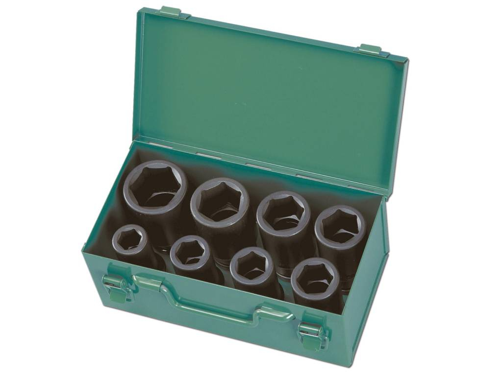 Sada priemyselných predĺžených hlavíc 3/4”, 8 dielov, HONITON