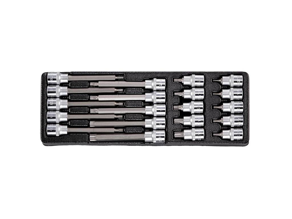 Modul A sada zástrčných hlavíc TRX 1/2” pre dielenský vozík, 20 dielov, HONITON