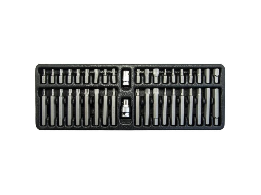 Modul A sada zástrčných hlavíc XZN, TRX, IMBUS 3/8”a 1/2” pre dielenský vozík, 40 dielov, HONITON
