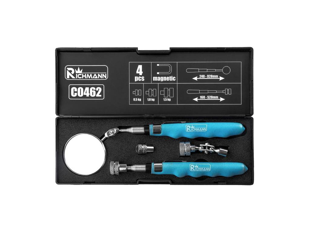Zrkadielko inšpekčné + magnet teleskopický s nástavcami, RICHMANN