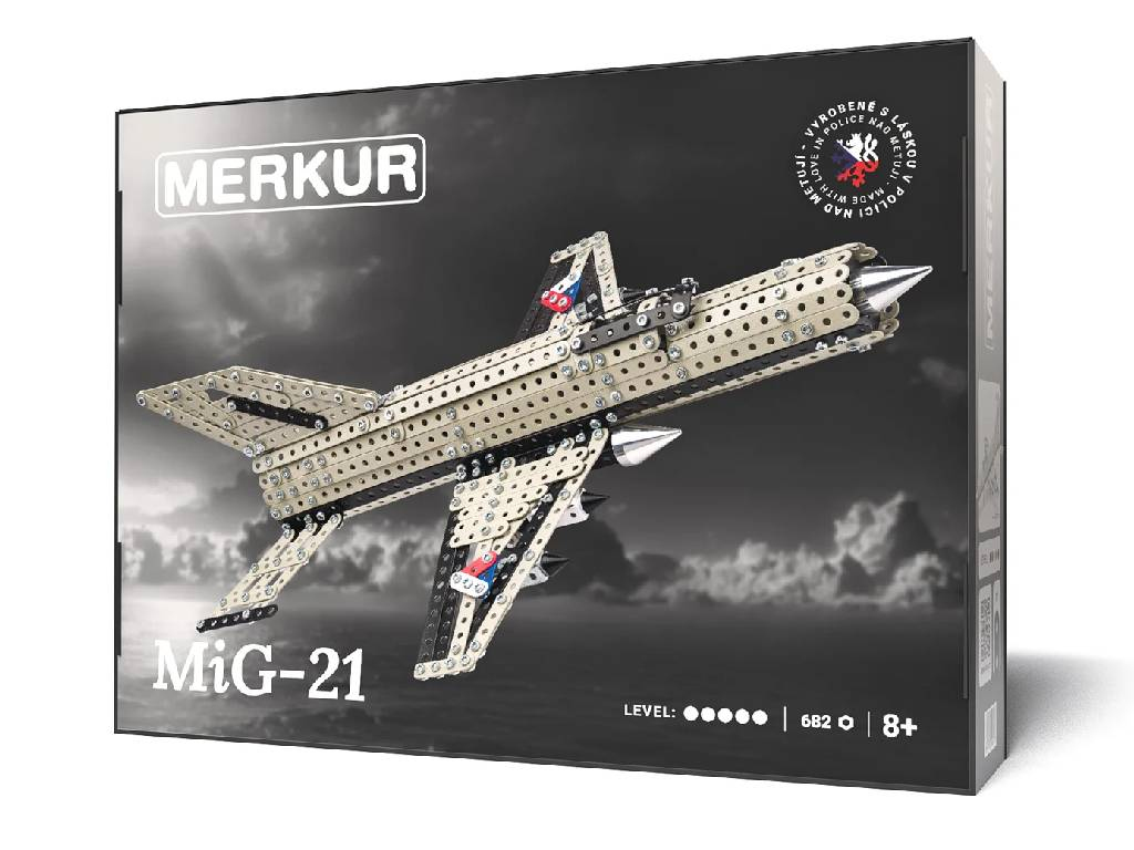 Merkur stavebnica - Stíhač Mig 21, 682 dielov