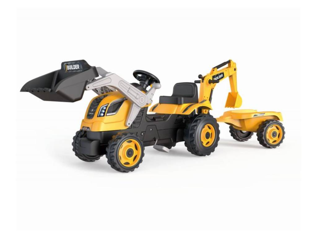 Šliapací traktor Builder Max s bagrom a vozíkom