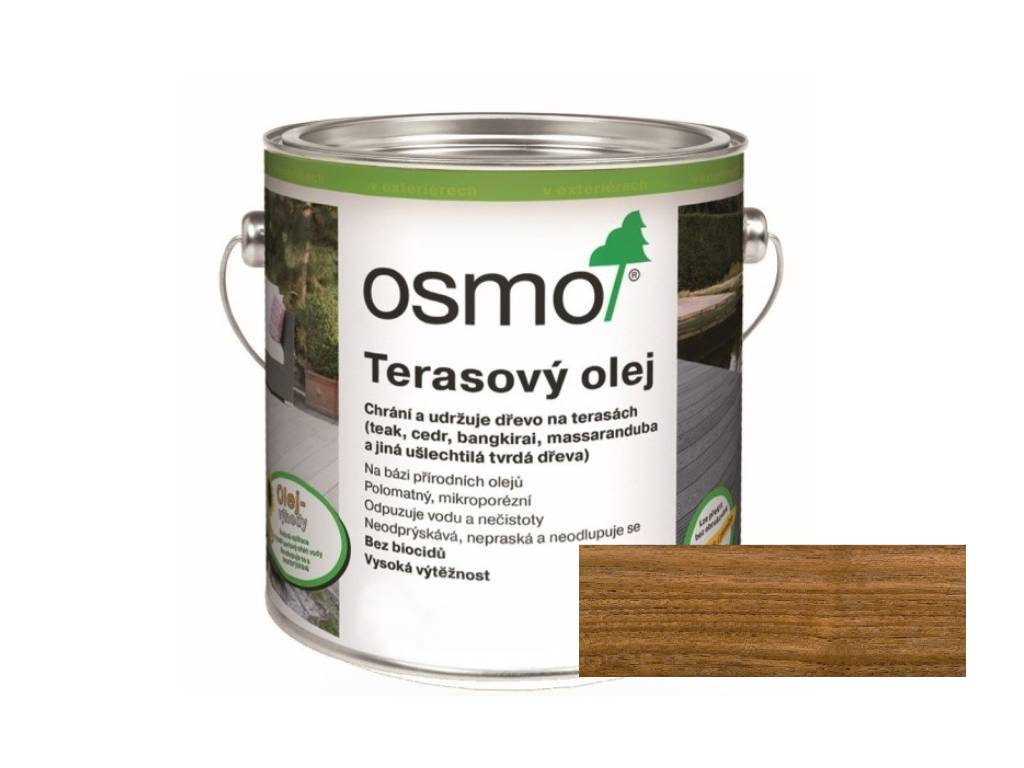 Olej terasový bezfarebný, Teak, 007, OSMO