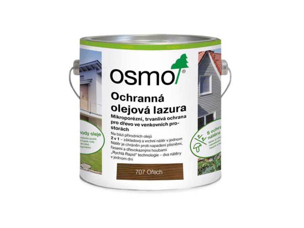 Olejová lazúra ochranná, Orech 707, OSMO