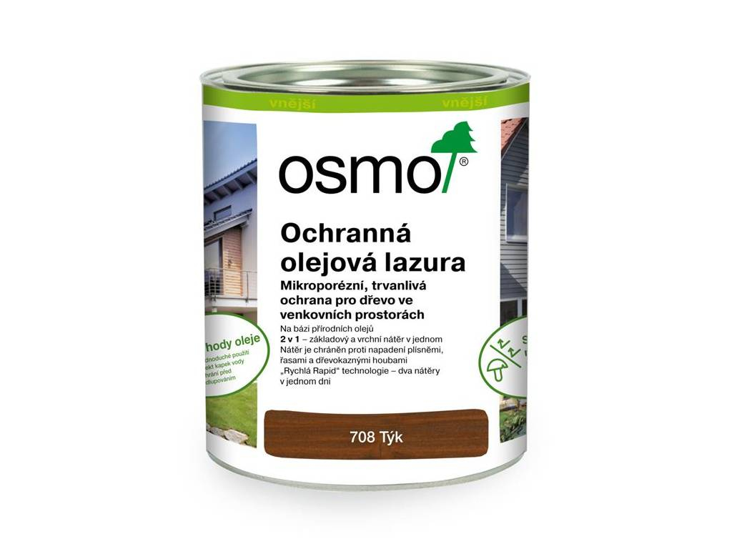 Olejová lazúra ochranná, Teak 708, OSMO