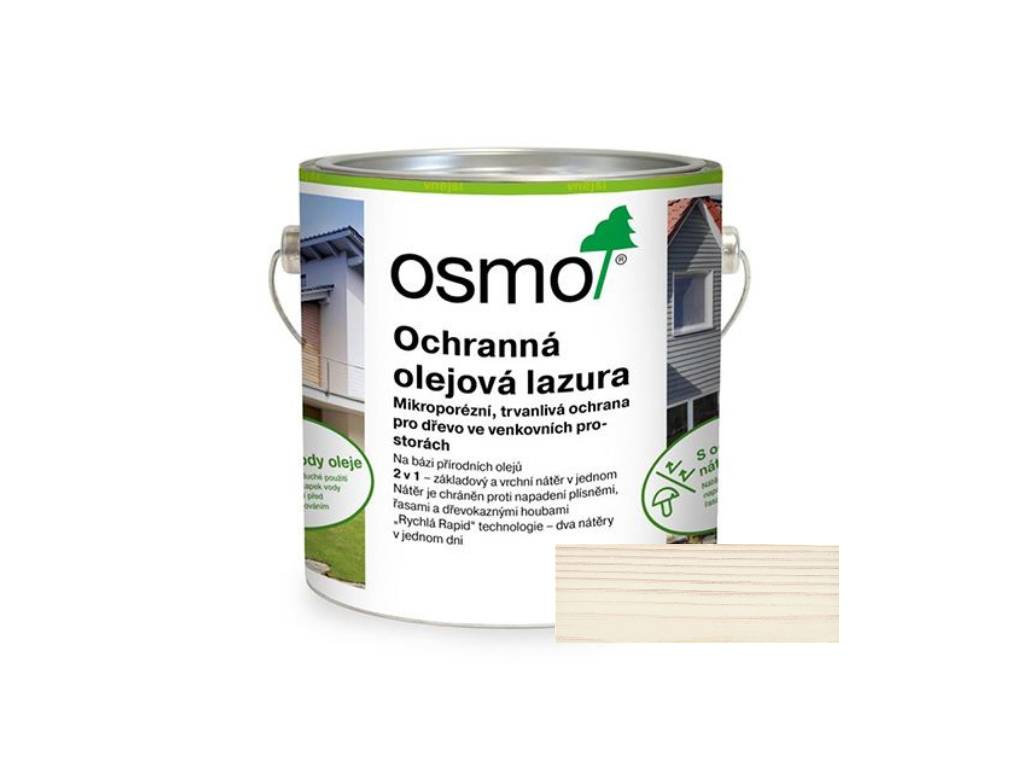 Olejová lazúra ochranná, Biela 900, OSMO